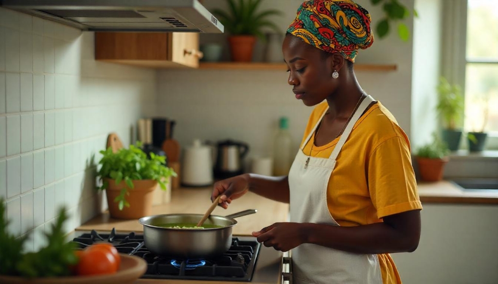 natural gas composition helps a female cook